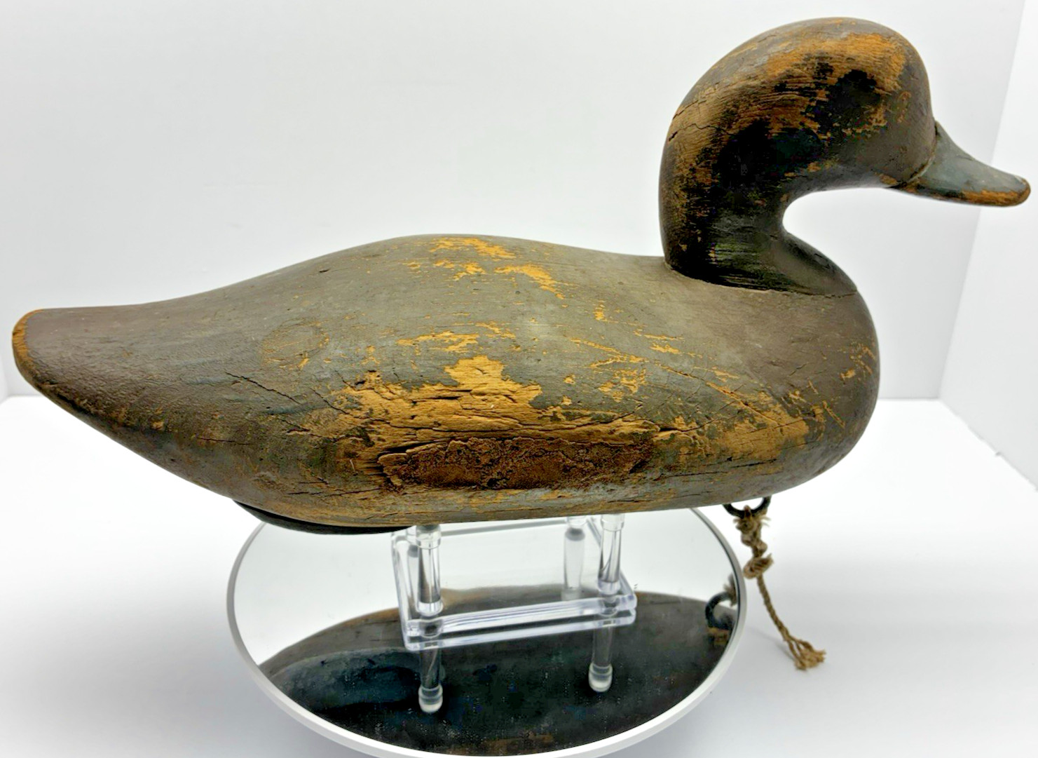 Paul Gibson (1902-1984) Gunning Redhead Decoy Stamped “x” Vintage Upper Bay, MD