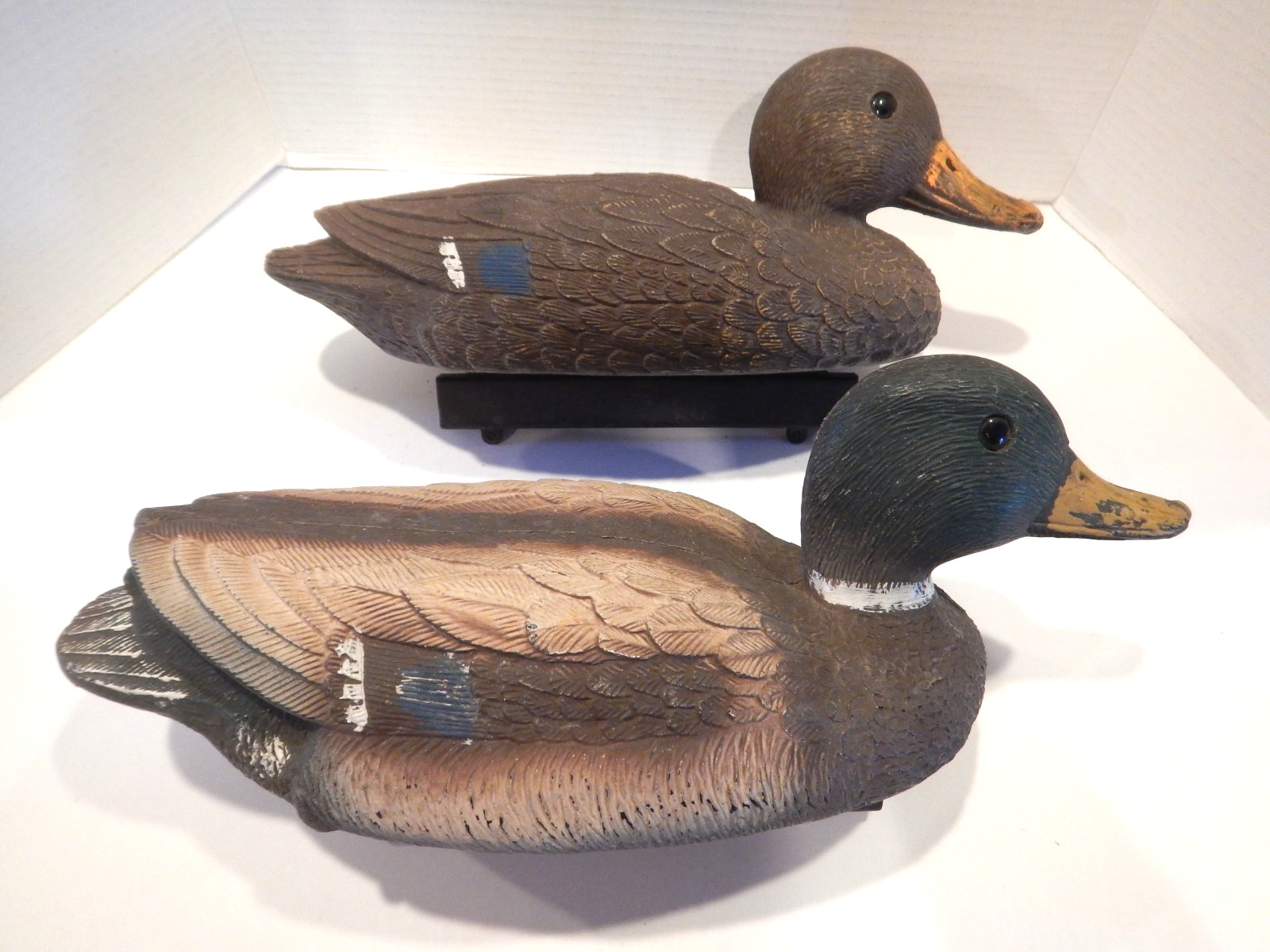 Vintage Flambeau Mallard Drake & Hen Duck Decoy Cabin Decor USA (L15)
