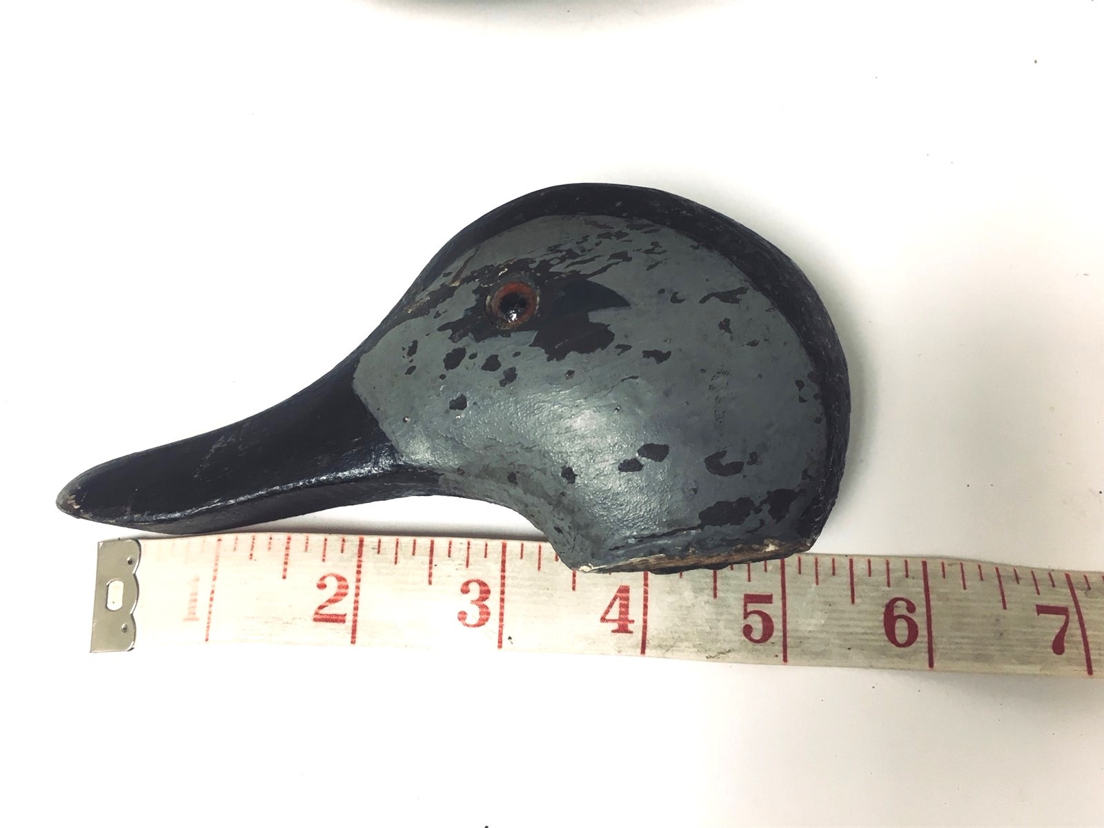 Vintage Wilber Bros Co. Glass Eye Hand Painted Wooden Pintail Drake Duck Decoy