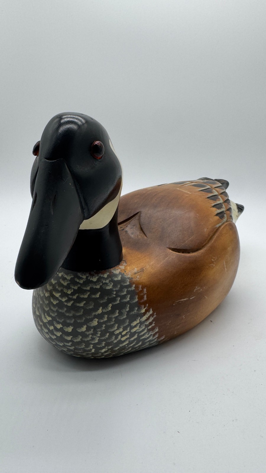 Hand Carved Wood Canada Goose Duck Decoy