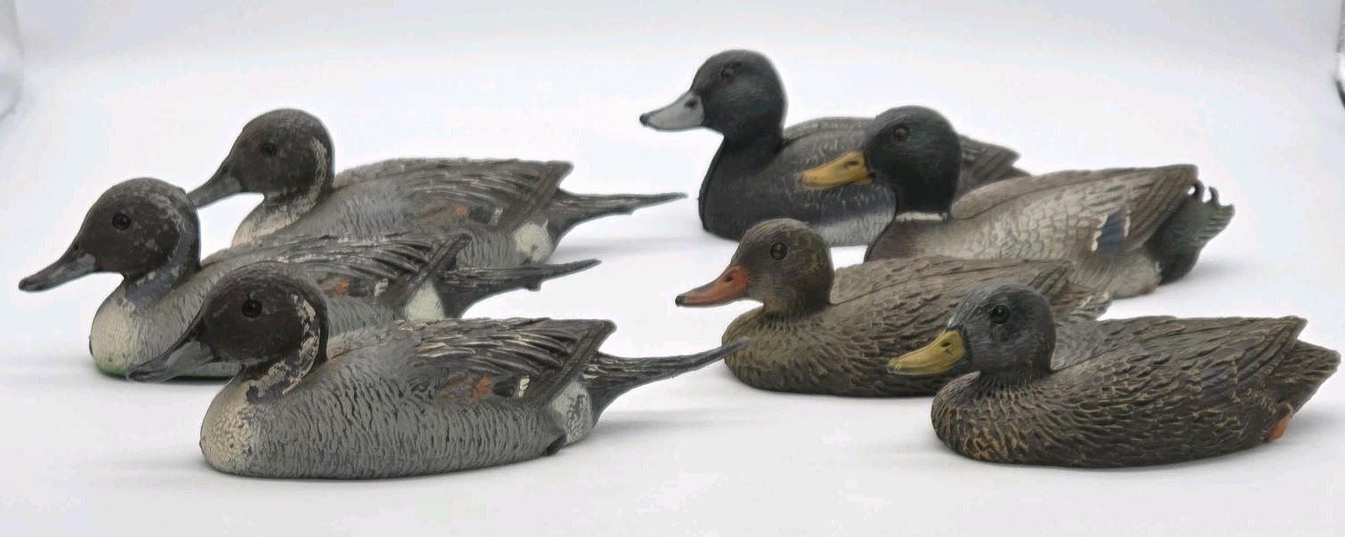 Sports Plast Plastic Small Duck Decoy Made in Italy 7”L x 2.5” High VTG Lot of 7