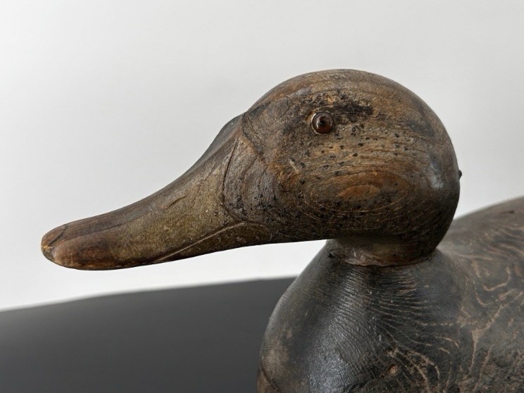 Pre -1905 Mason Premier Grade Black Hand Carved Duck Decoy (c. 1898–1904) RARE
