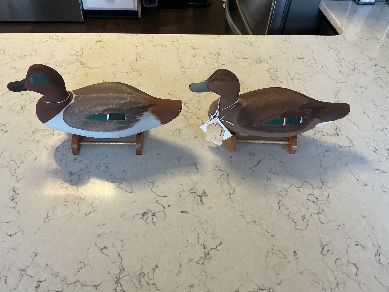 Paul Gibson green wing teal pair very nice matched pr.