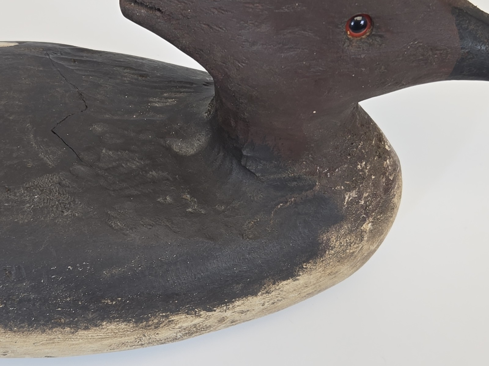 Vintage Coot Decoy Co Hooded Merganser Duck Decoy PA Ty Turner Carved Wood