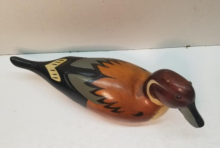 Vintage 8 Inch Wooden Northern Pintail Duck Decoy Hand Carved And painted