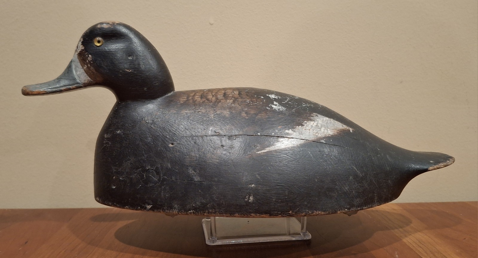 Vintage Bob Dingman Bluebill Hen Duck Decoy Chauncy Wheeler Paint