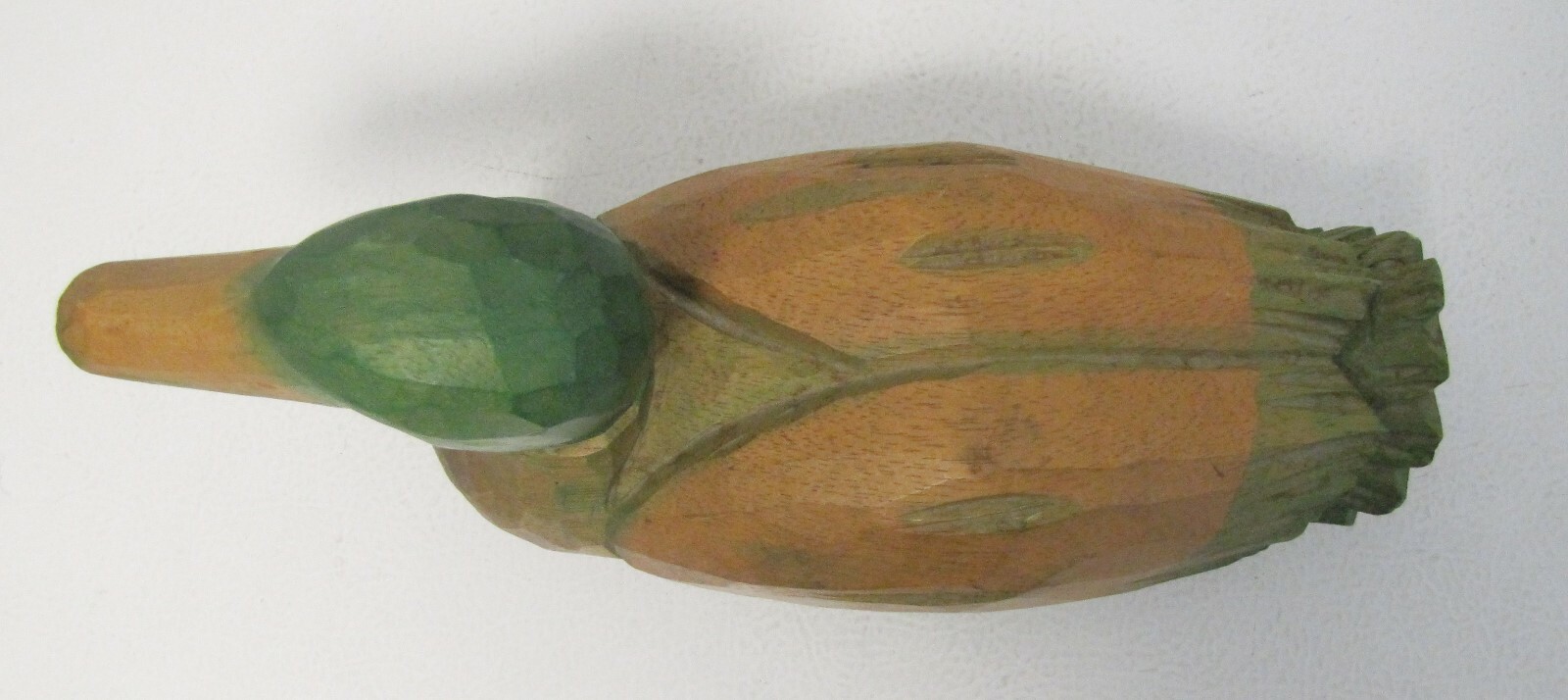 Vintage Hand Carved Wooden Duck With Swivel Head Very Good To Excellent Cond.