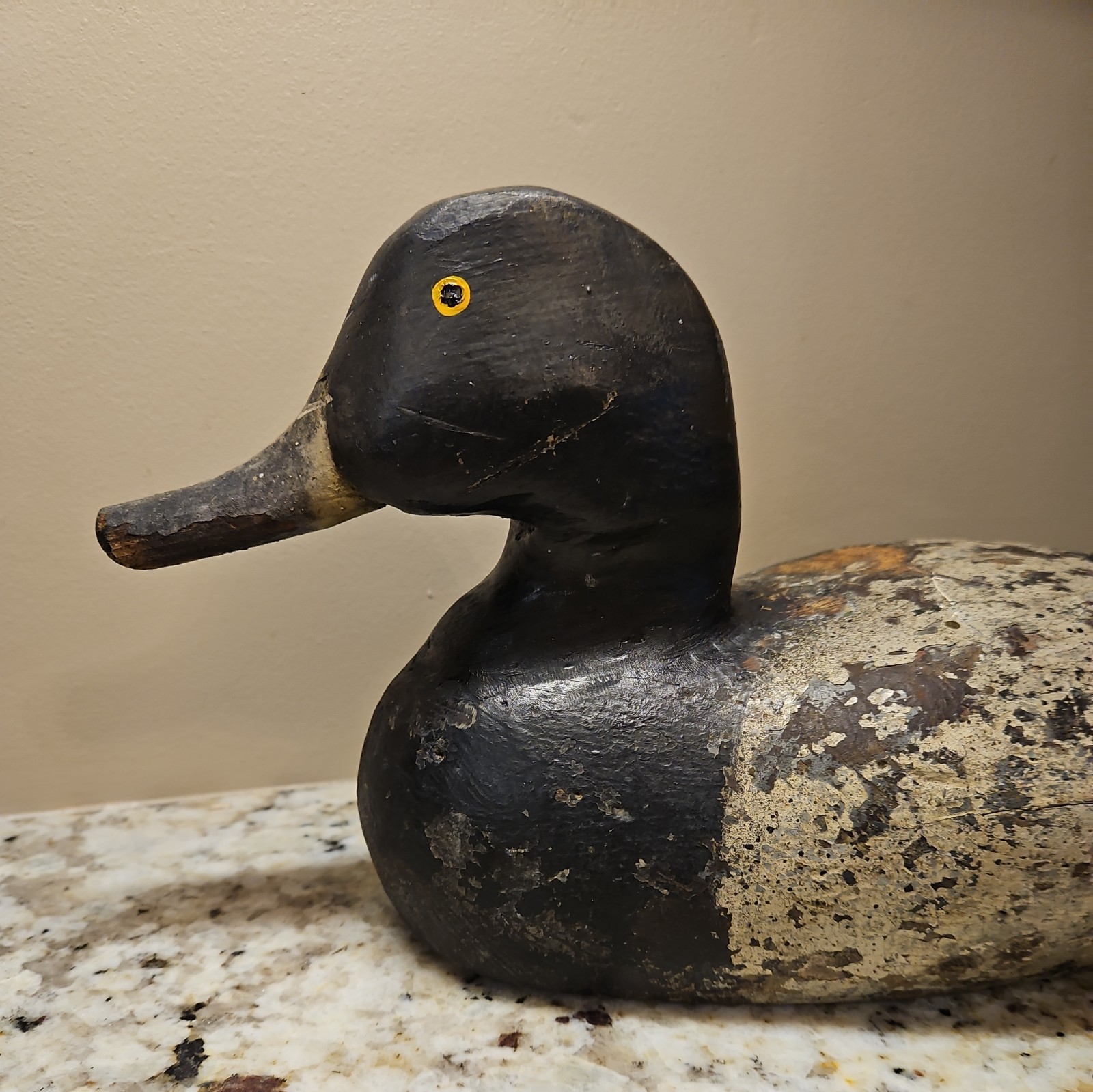 Vintage BLUE BILL Duck Decoy, solid wood, Retired Working decoy, Maryland