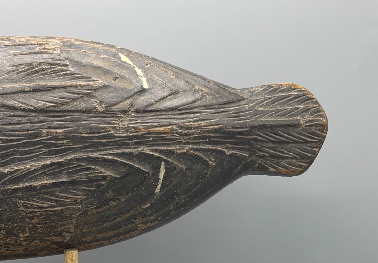*RARE* BILL COOPER (1886-1975) *QUEBEC* ANTIQUE BLACK DUCK DECOY CA 1930s-1940s