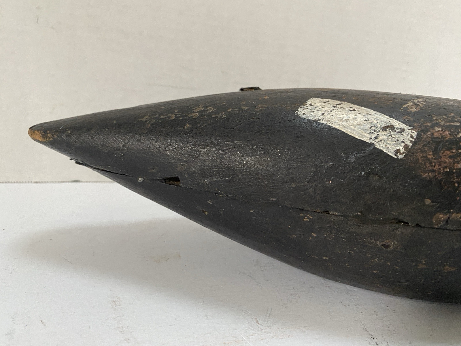 White-winged Scoter Duck Decoy, Vintage, Wood, Nailed in Head Set, Unsigned