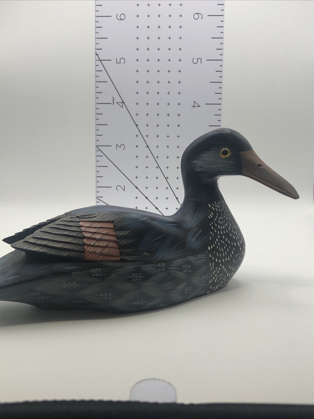 Vintage Wood Duck Hand Painted Carved Duck Decoy Peoples Republic of China 7”