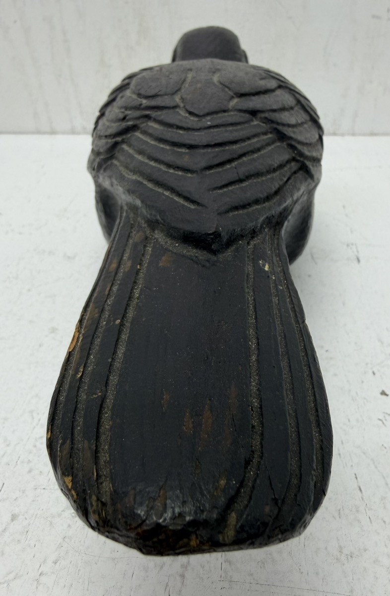 Antique 1930s-1940s Herters Solid Balsa Wood Crow Decoy/Decoration (READ)