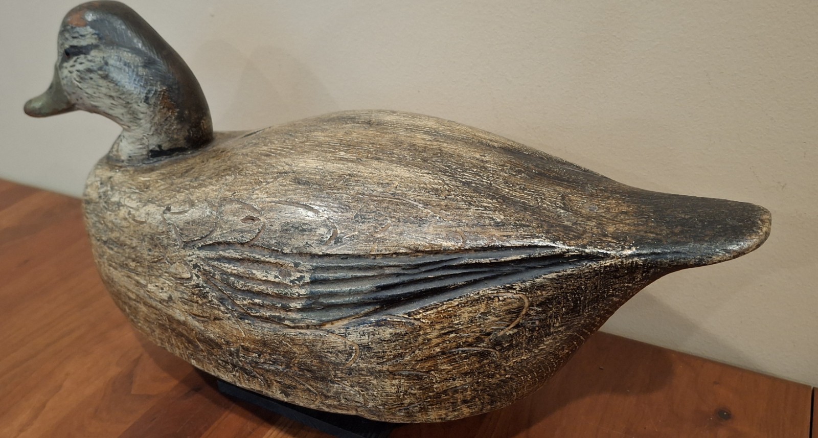 EARLY BEN OR FRANK SCHMIDT BLACK DUCK VINTAGE DECOY, DETROIT, MI Ca. 1930’s