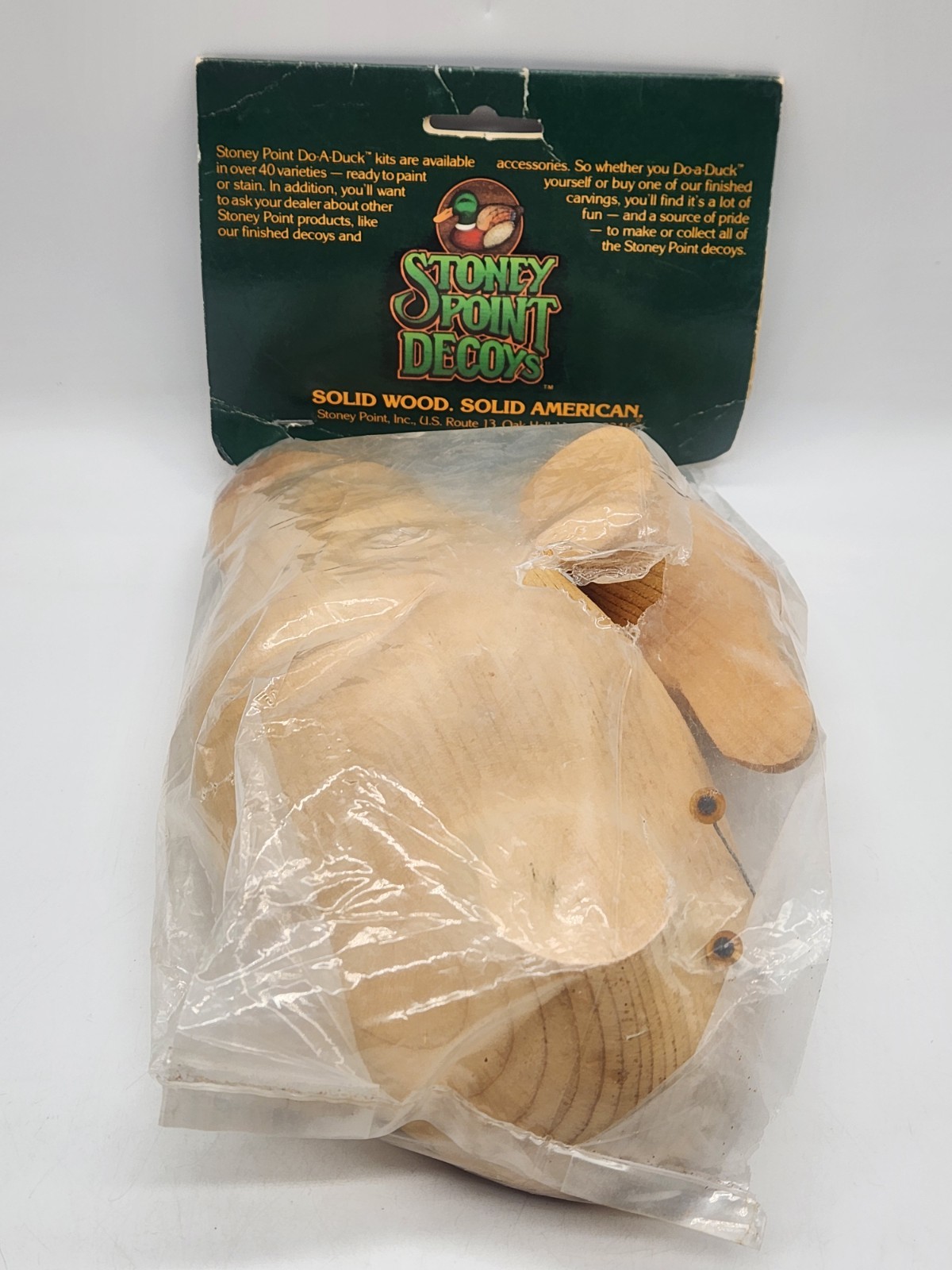 Vintage Stoney Point Decoys Do-A Duck Hen Mallard Solid Wood Kit Made In USA
