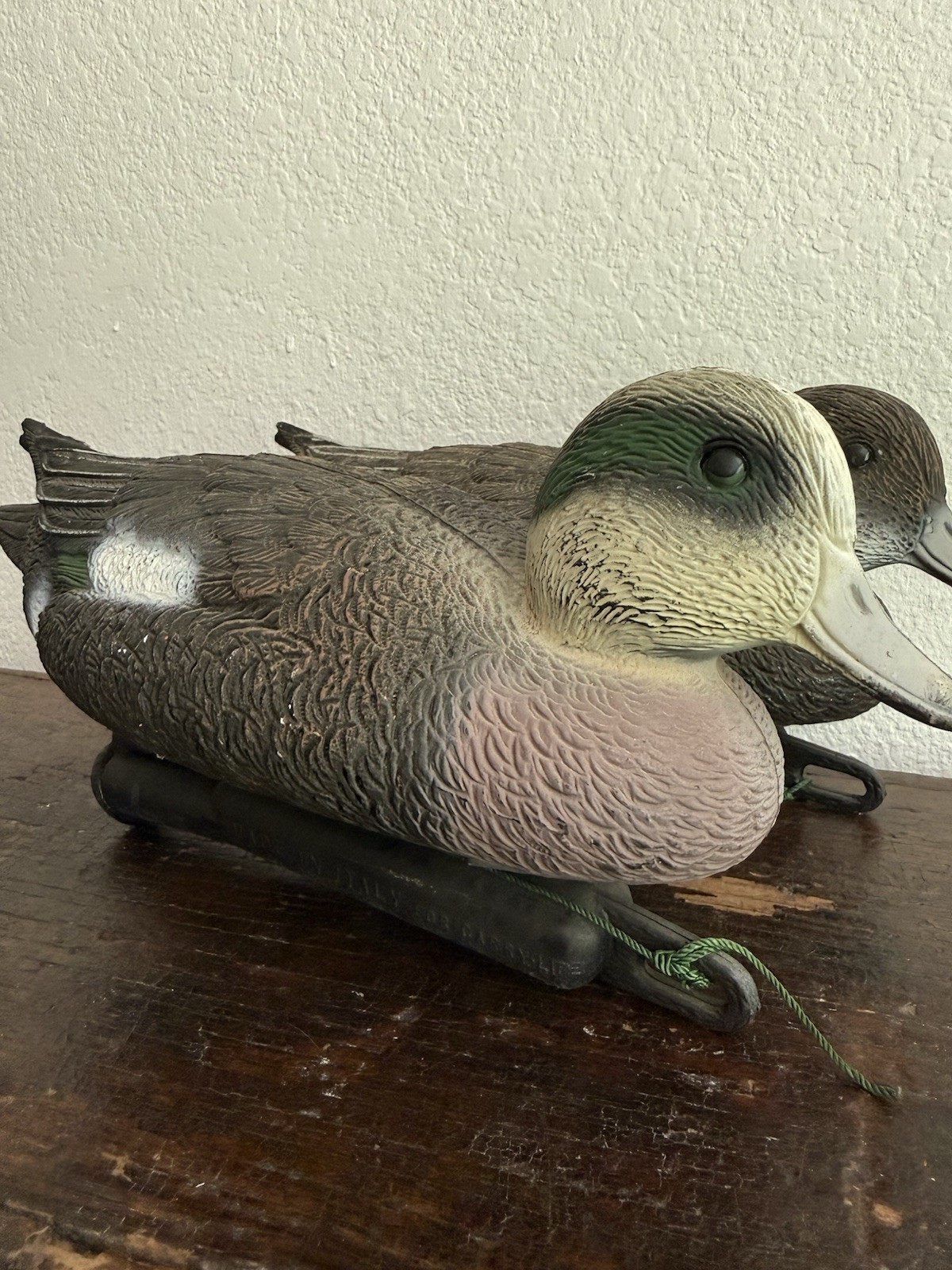 3 Vintage Carry-Lite Teal Duck Decoys – Made in Italy