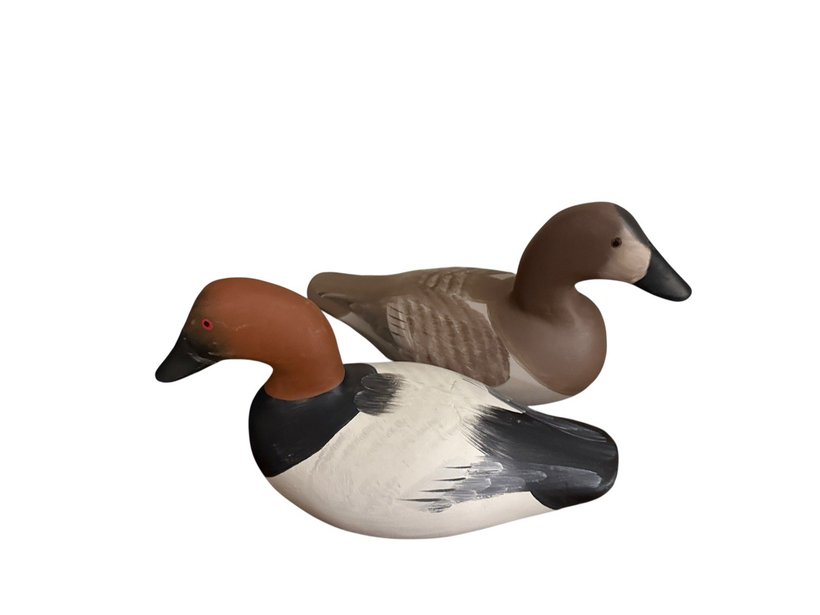 Bob Jobes Canvasback Decoy Pair Havre de Grace MD Original Upper Bay 2007 1/2 Sz