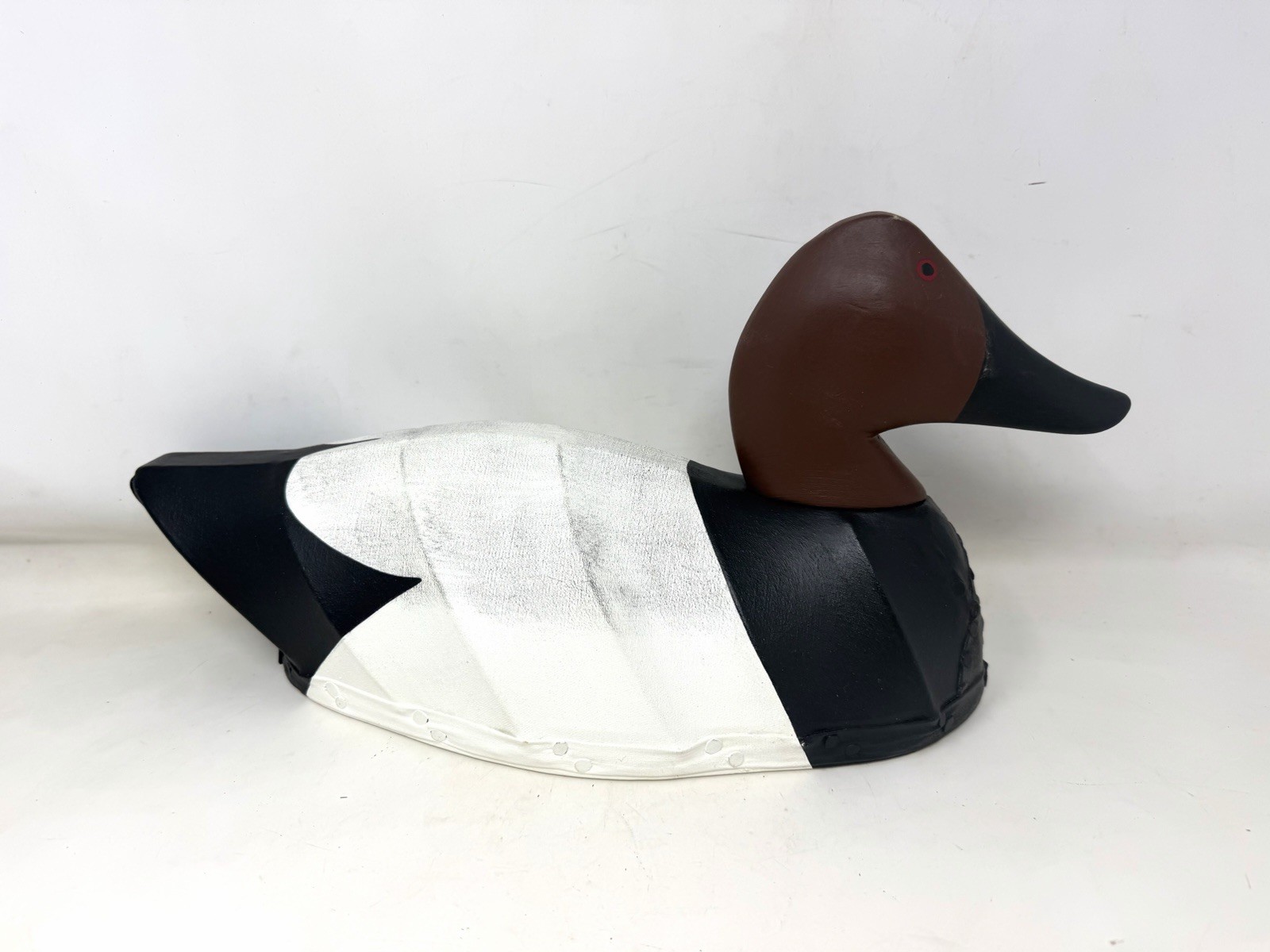 CANVASBACK DECOY WILLIAM MOSELEY NORTH CAROLINA DECOY CANVAS OVER WIRE FRAME
