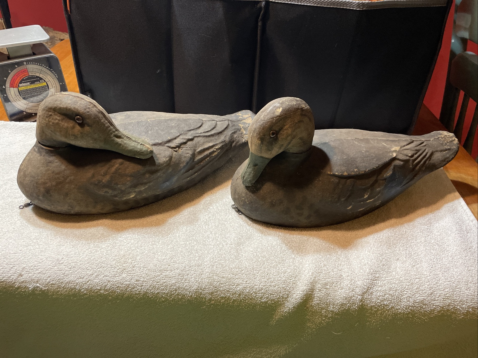 2- Vintage Victor Veri-Lite Ducks Decoy Animal Trap Co Lititz Pa. c1946