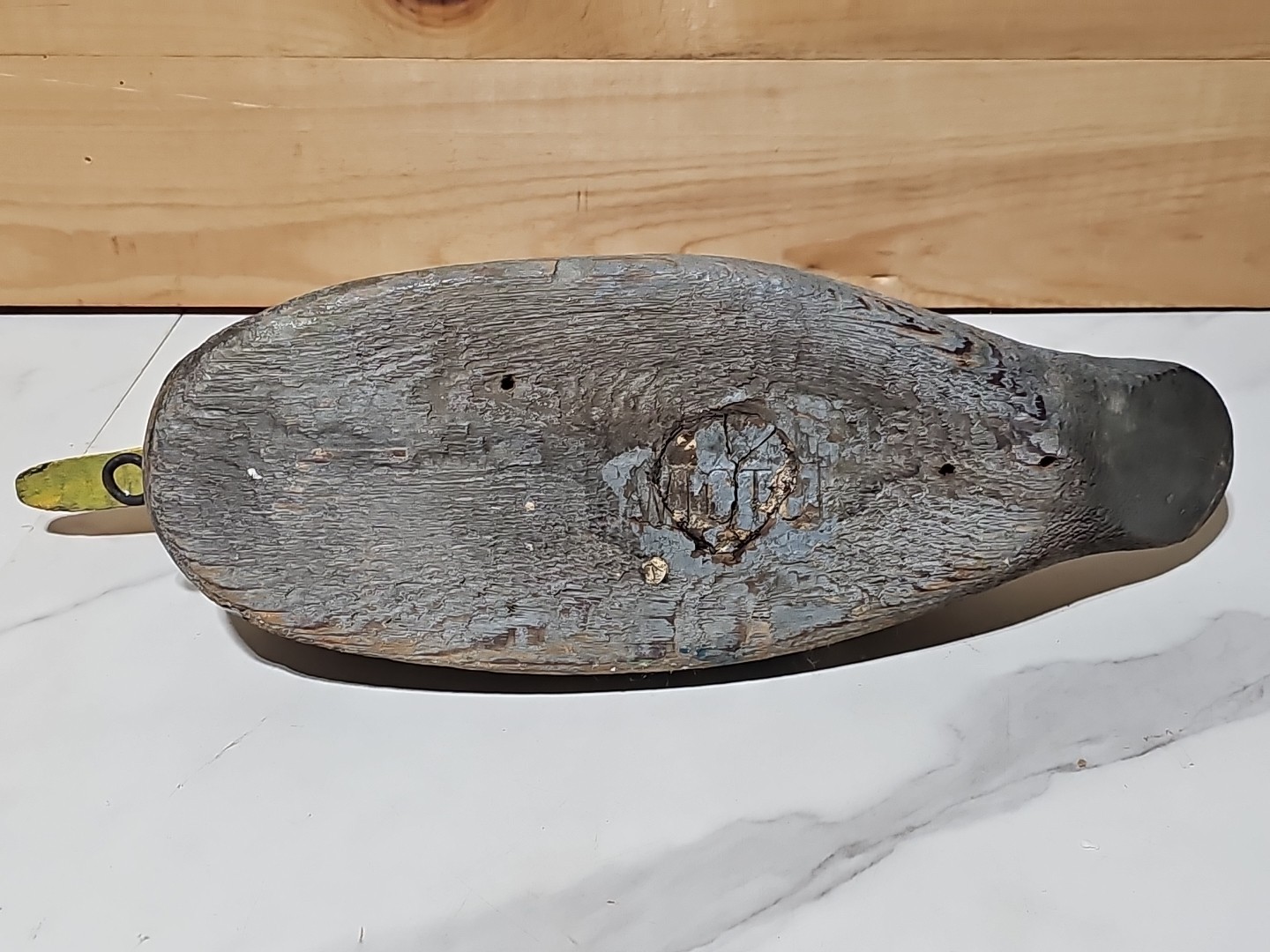 Antique Rustic Solid Wood Duck Decoy Hand Carved Hand Painted Mallard Drake