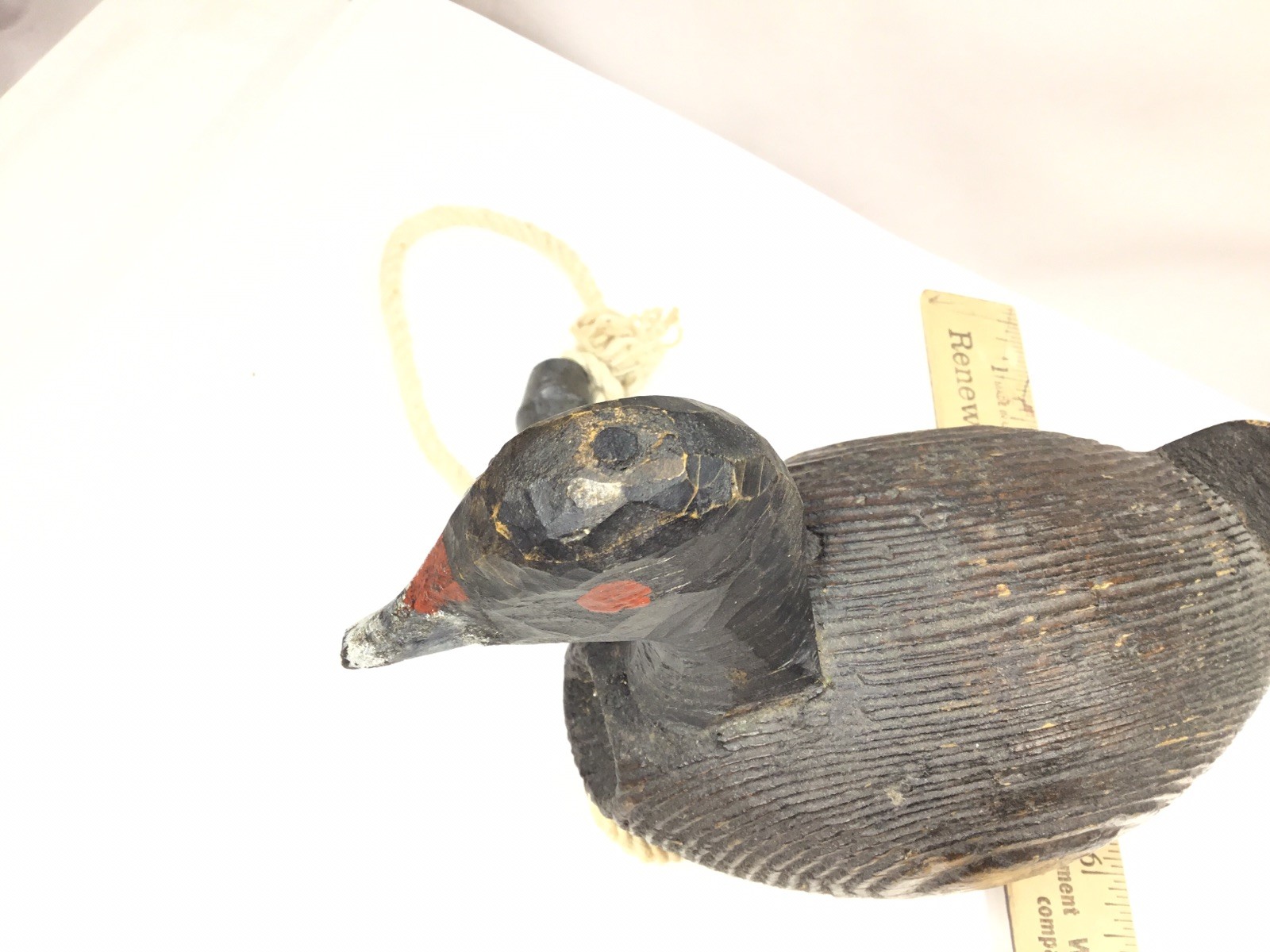 Vintage Wooden Duck Decoy w/ weight