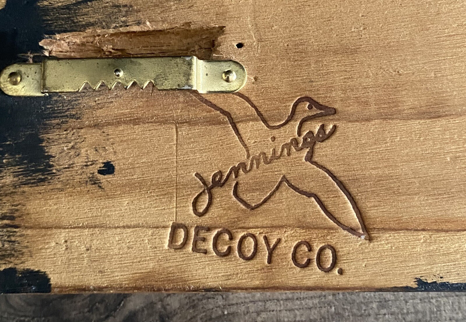 Jennings Decoy Company Wall Hanging Redhead Duck Glass Eye