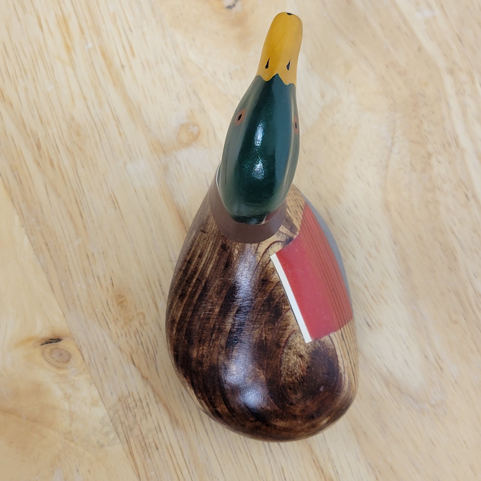 Vintage Ginty 9 Wood Golf Club Duck Decoy Folk Art Hand Painted Mallard Signed