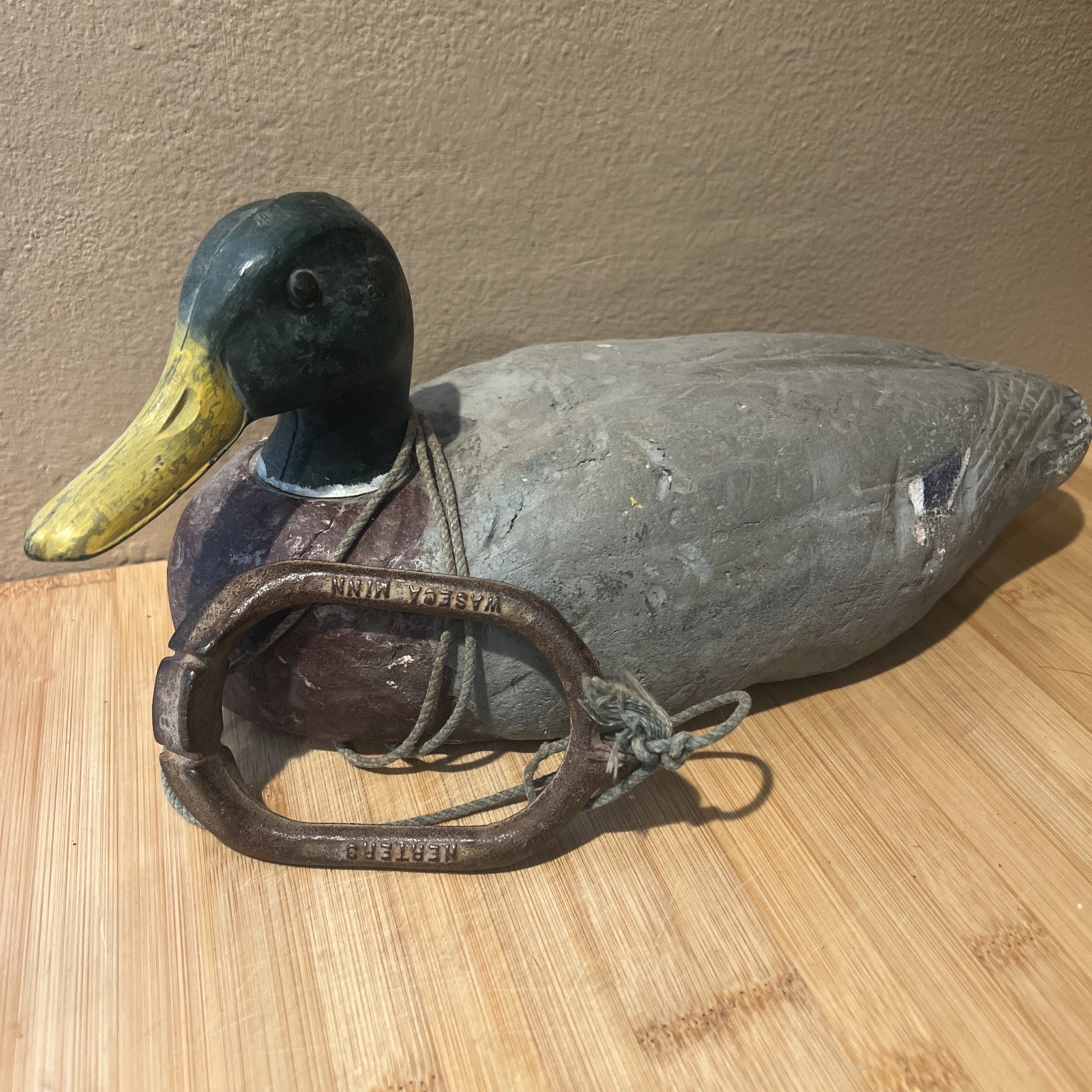 Excellent Old 1950s Rigged Herters Mallard Styrofoam Duck Decoys Waseca MN