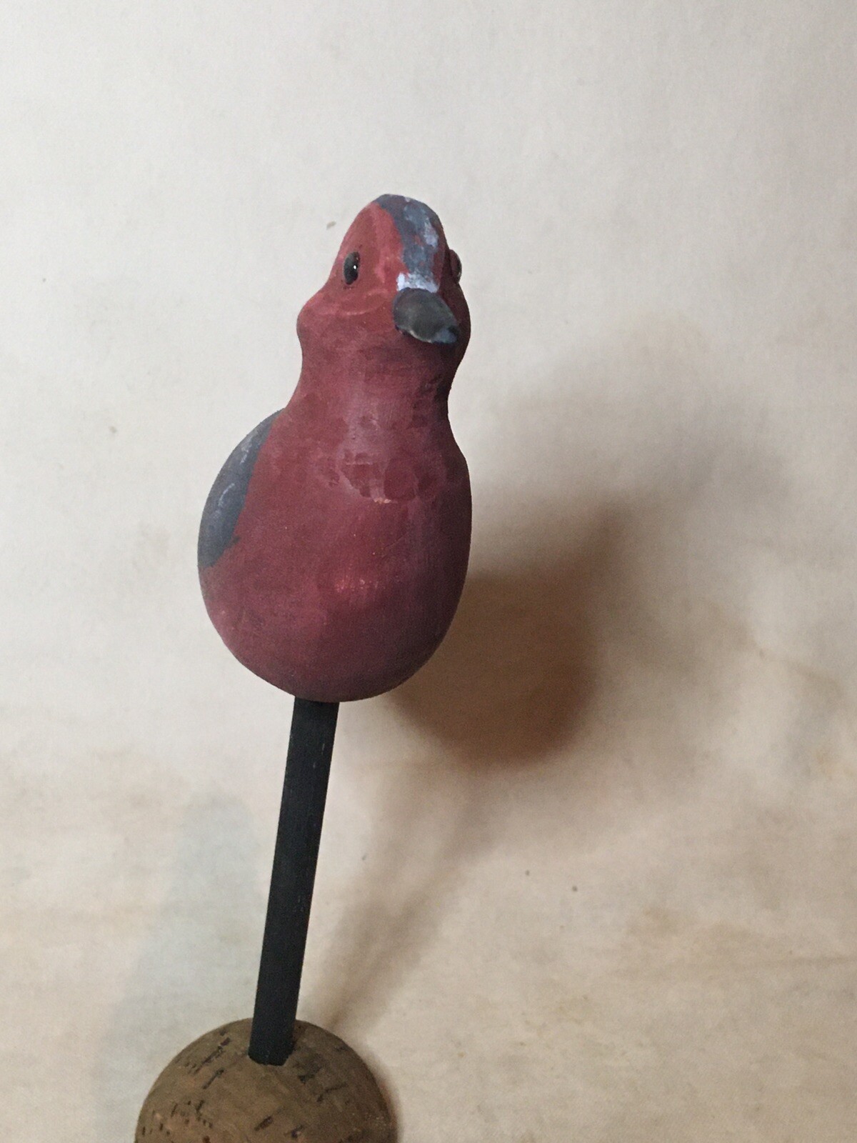 RED KNOT SHOREBIRD DECOY HUNTING CARVED WOOD VINTAGE