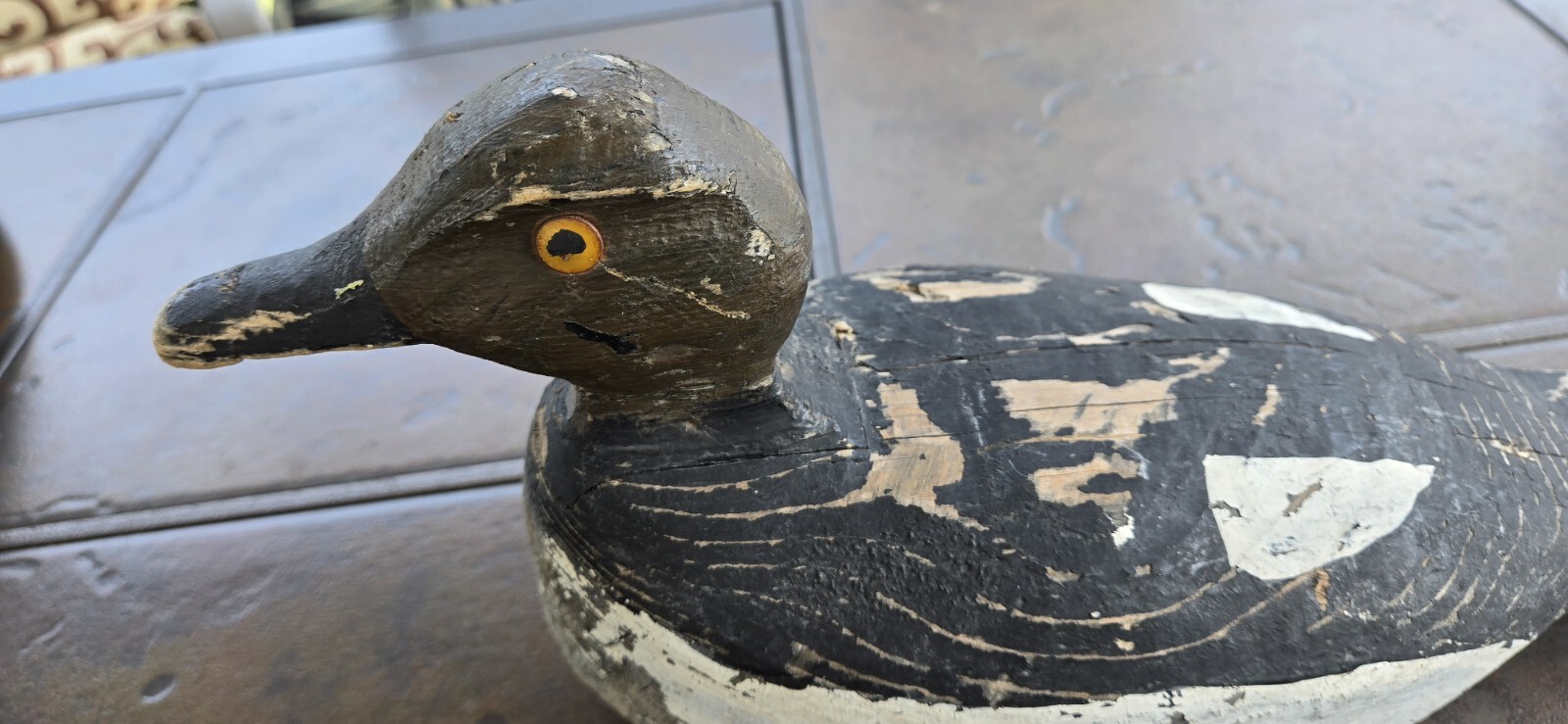 Vintage Duck Decoy Goldeneye 1000 Islands Ont Solid Wood