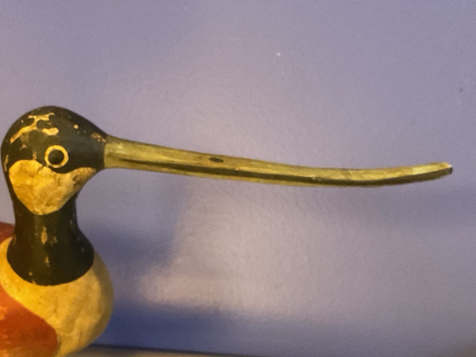 Vintage/Antique Hand Carved Painted Shorebird Curlew Decoy 13 Inches