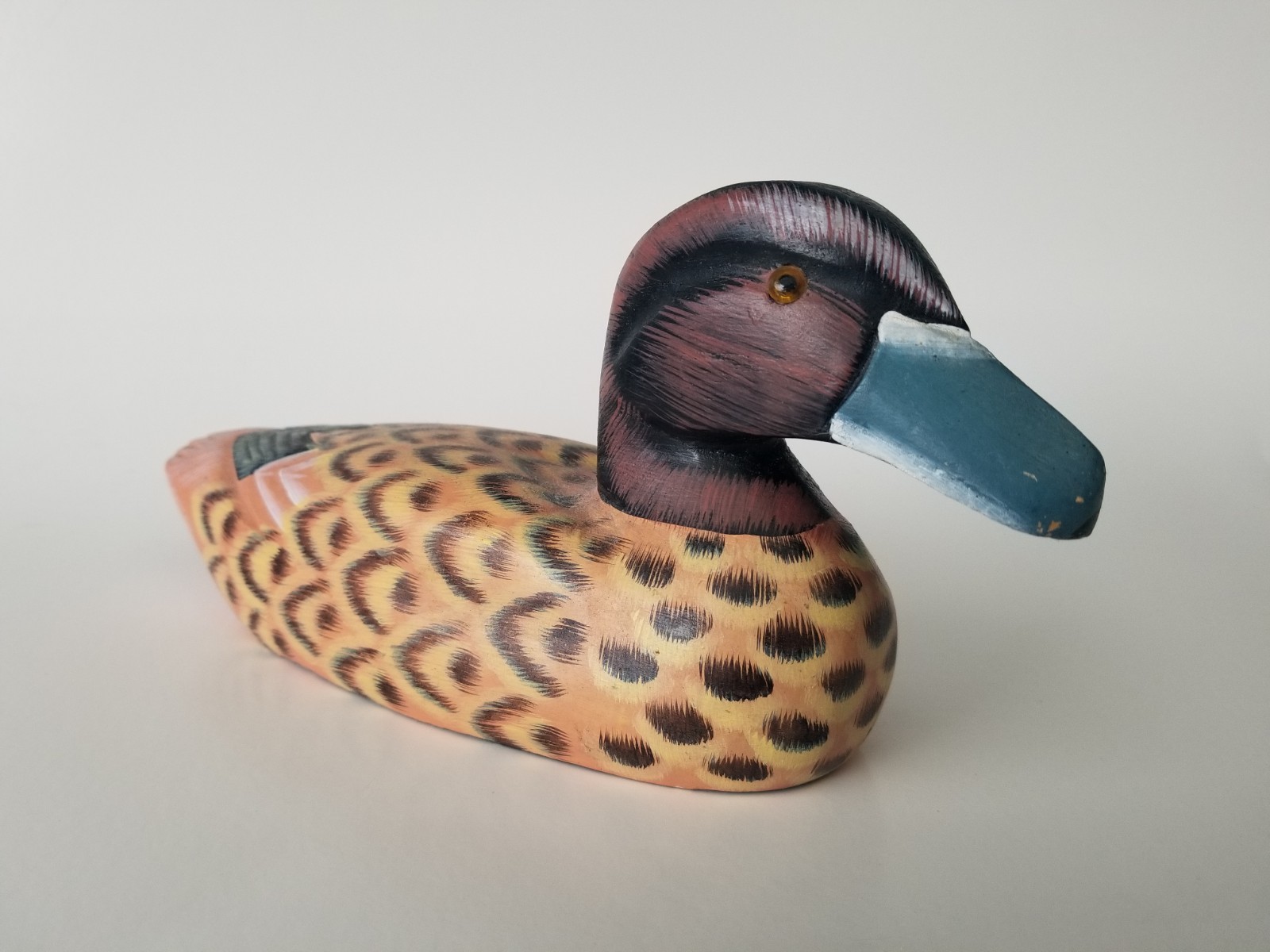 Vintage Hand Carved Hand Painted Wooden 10” Folk Art
