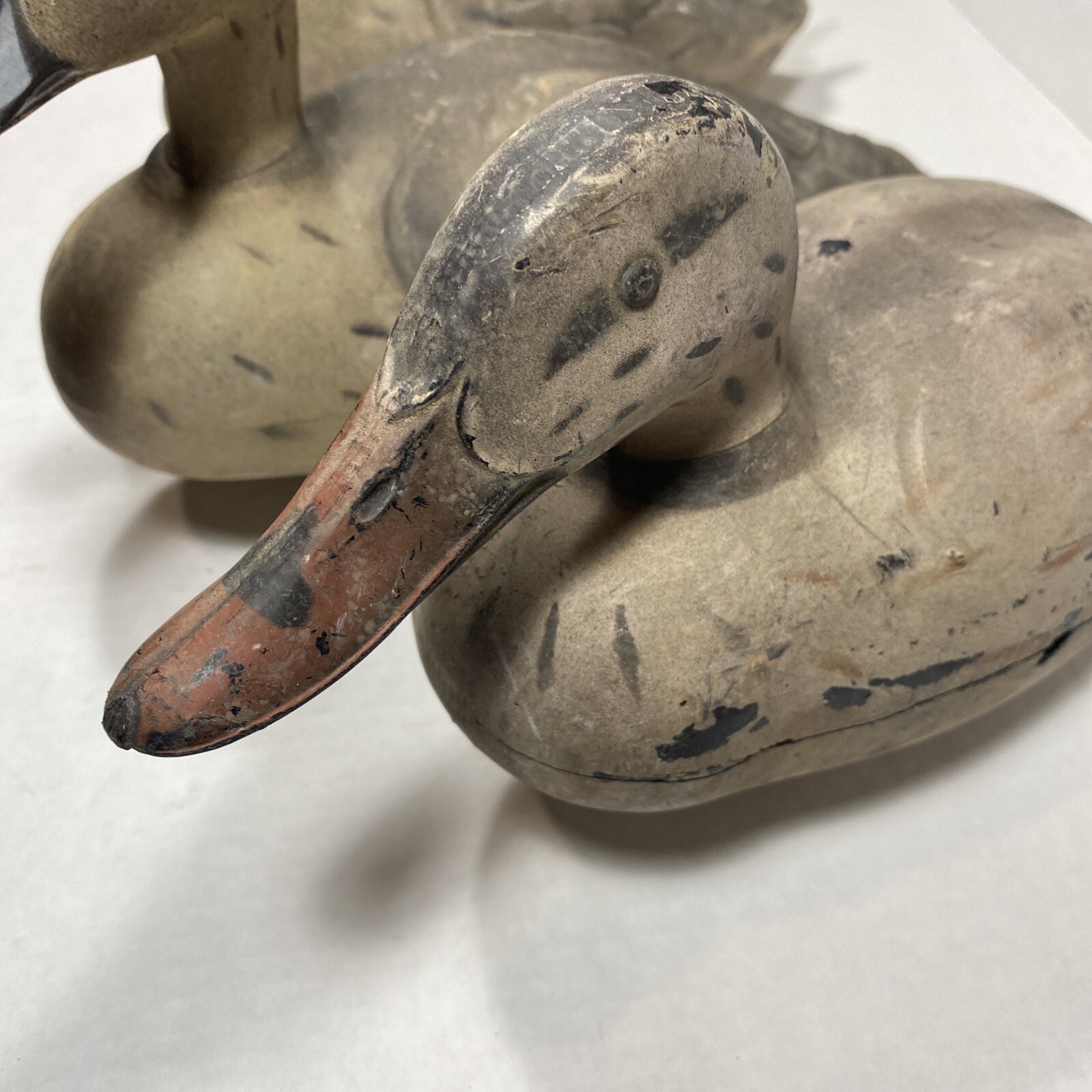 (Lot of 3) Vintage FEATHER-LITE K.C. Kansas Hollow Duck Decoys c. 1950s