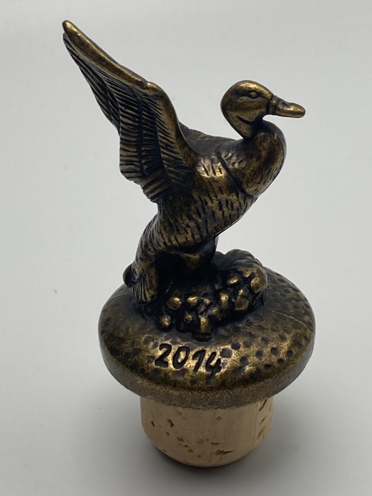 Jack Daniels DUCKS UNLIMITED Limitd Edition 2014 Wells Brass Bottle Stopper/Cork