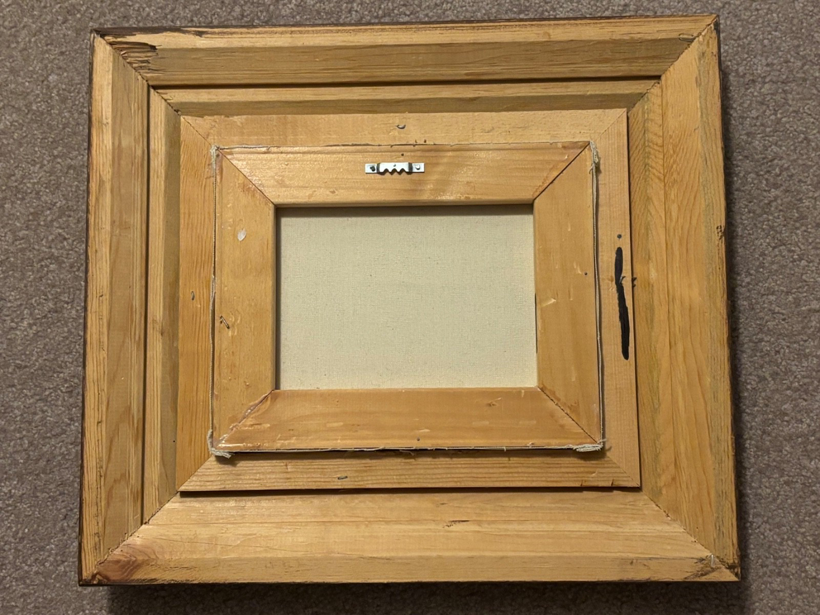 Water Fowl Picture In Unique “Gold Toned Recessed” Wood Frame