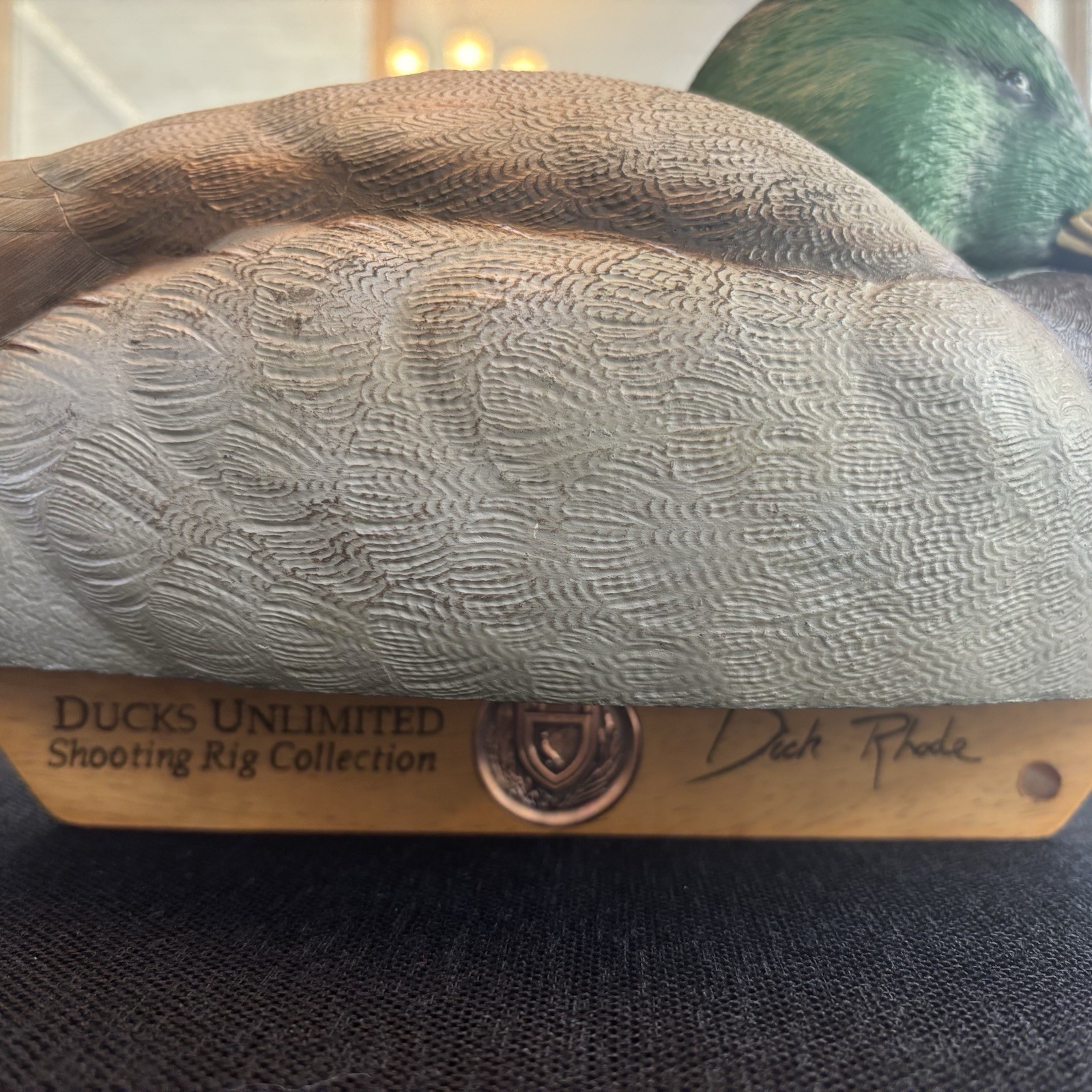 Ducks Unlimited ~ Dick Rhode Shooting Rig Collection ~ Mallard Duck Decoy