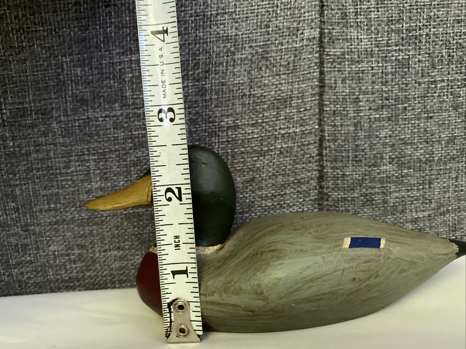 Wooden Mallard Decoy Duck | French Broad River Decoy Co NC | Artist Signed 1994