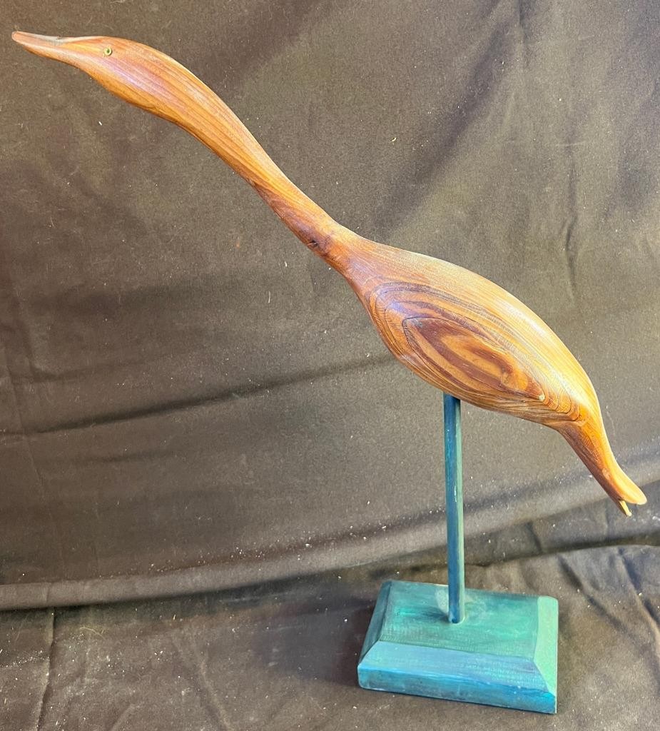 Old Hand Painted Carved Shorebird Bird Decoy Carving Gil Palphreyman Folk Art B
