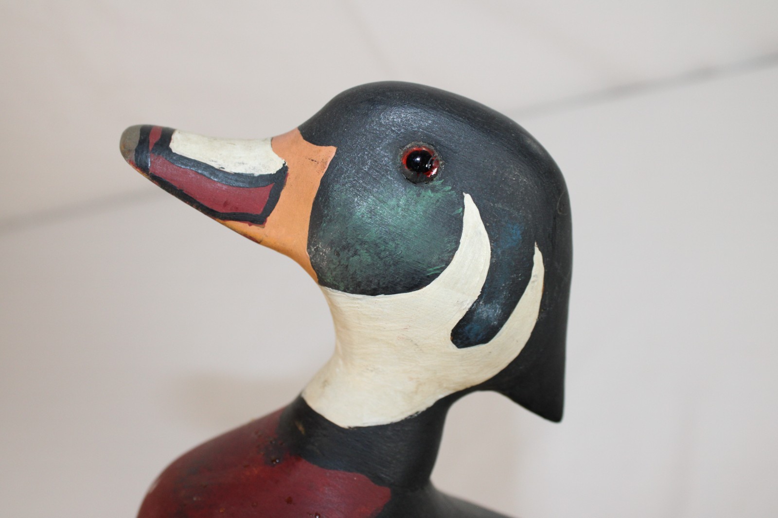 Vintage Lot 2 Drake Male Mallard Hand Carved Painted Wood Duck Decoy