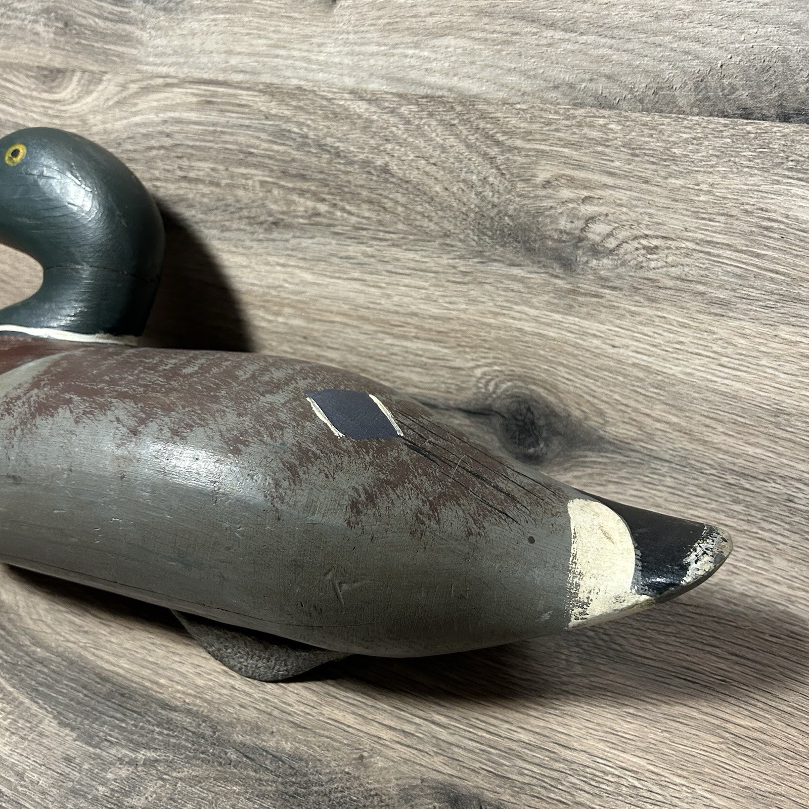 Wooden Duck Decoy Hand Carved / Painted By Unknown Artist Vintage Mailand