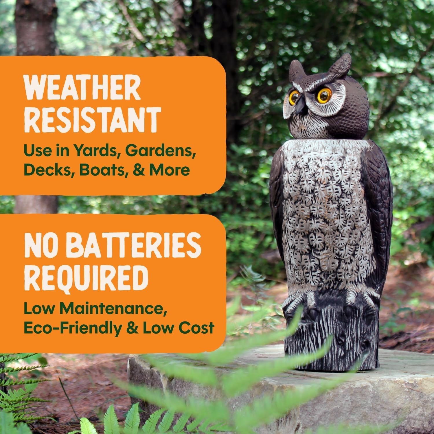 Quality Owl Decoy – Bird Repellent for Home & Garden