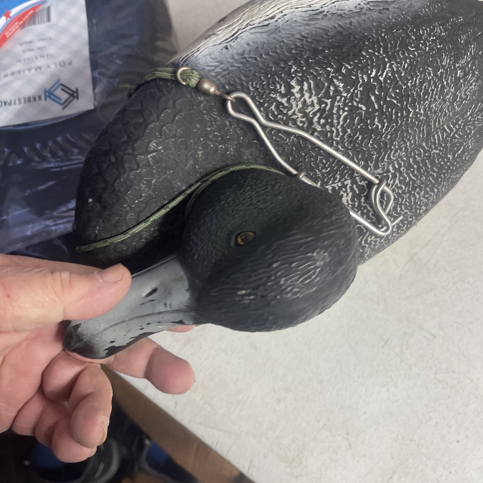 Vintage Mallard Duck Decoy Sport Plastic Carry Lite Goldeneye Made in Italy