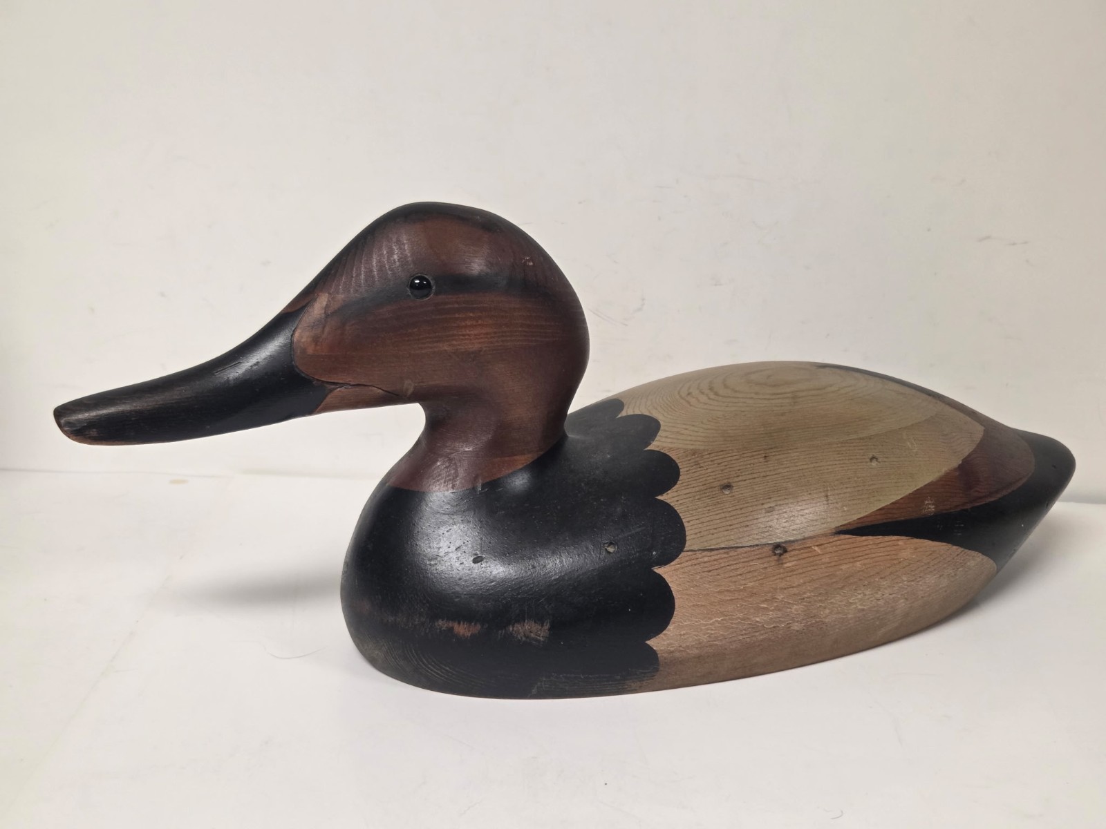 16″ Ducks Unlimited Tom Taber Wood Canvasback Duck Decoy