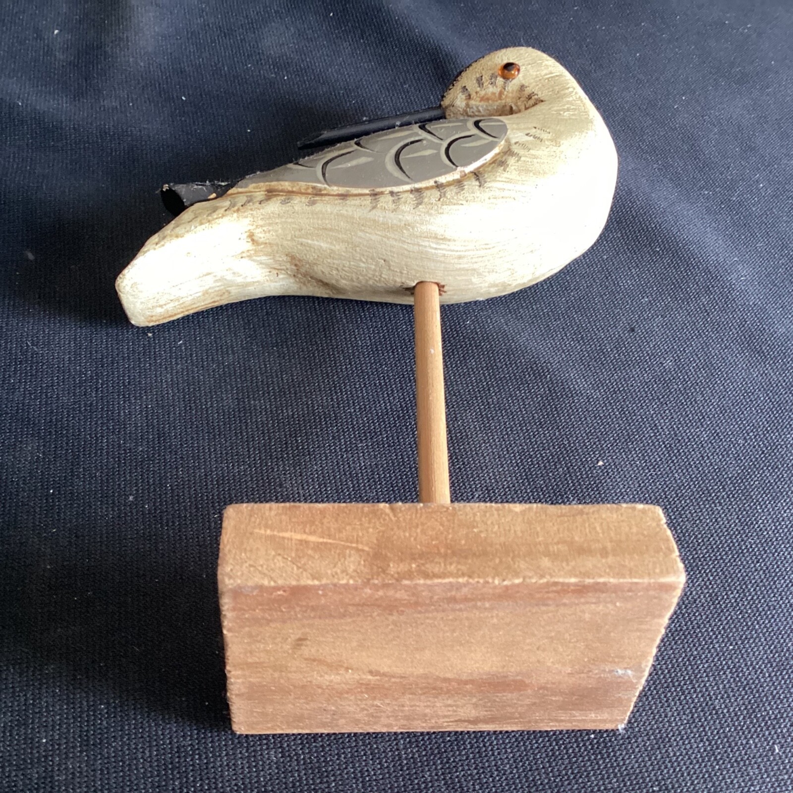 Vintage Carved Wood Jersey Shore Decoy Shore Bird Sandpiper Island Beach LBI