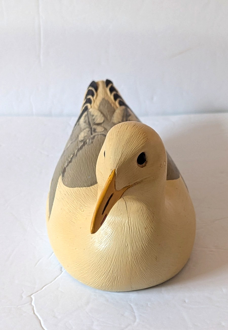 VTG. Solid wood, handmade Wild Fowler Seagull Confidence Decoy 1983/14″ L, 5″ T