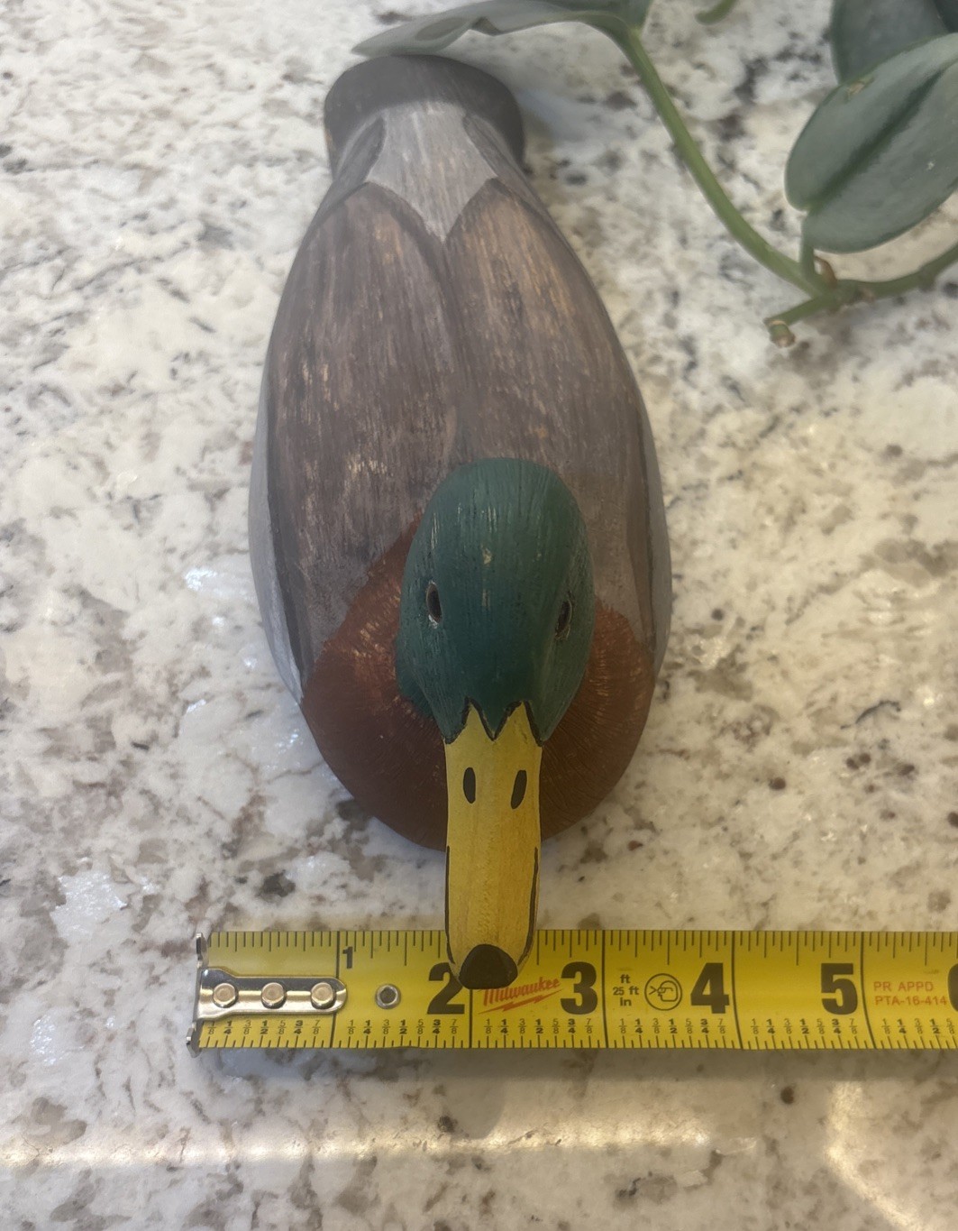 Vintage Mallard Duck Decoy Wood Carving Folk Art Guy Pillsman Signed “Ducksmith”