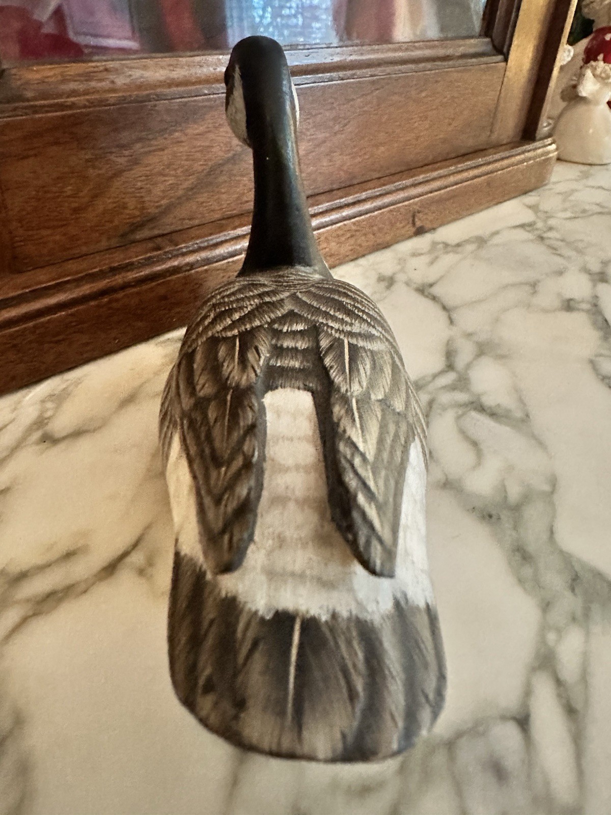 Vintage Canada Goose Miniature Decoy Hand Carved Wood Folk Art Ward Style Rare