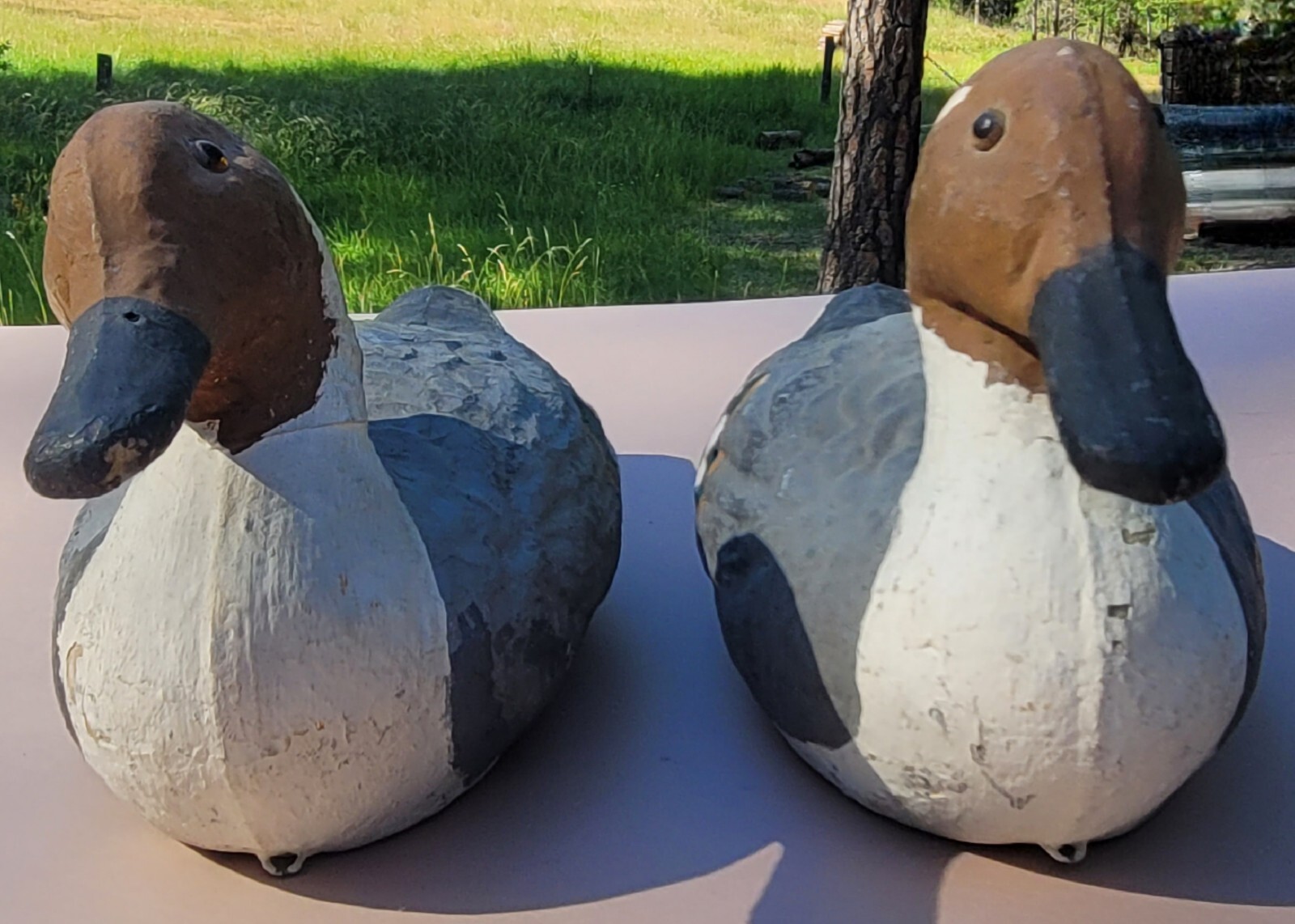 Vintage Victor Veri-lite paper mache Pintail Drake Duck Decoy Pair