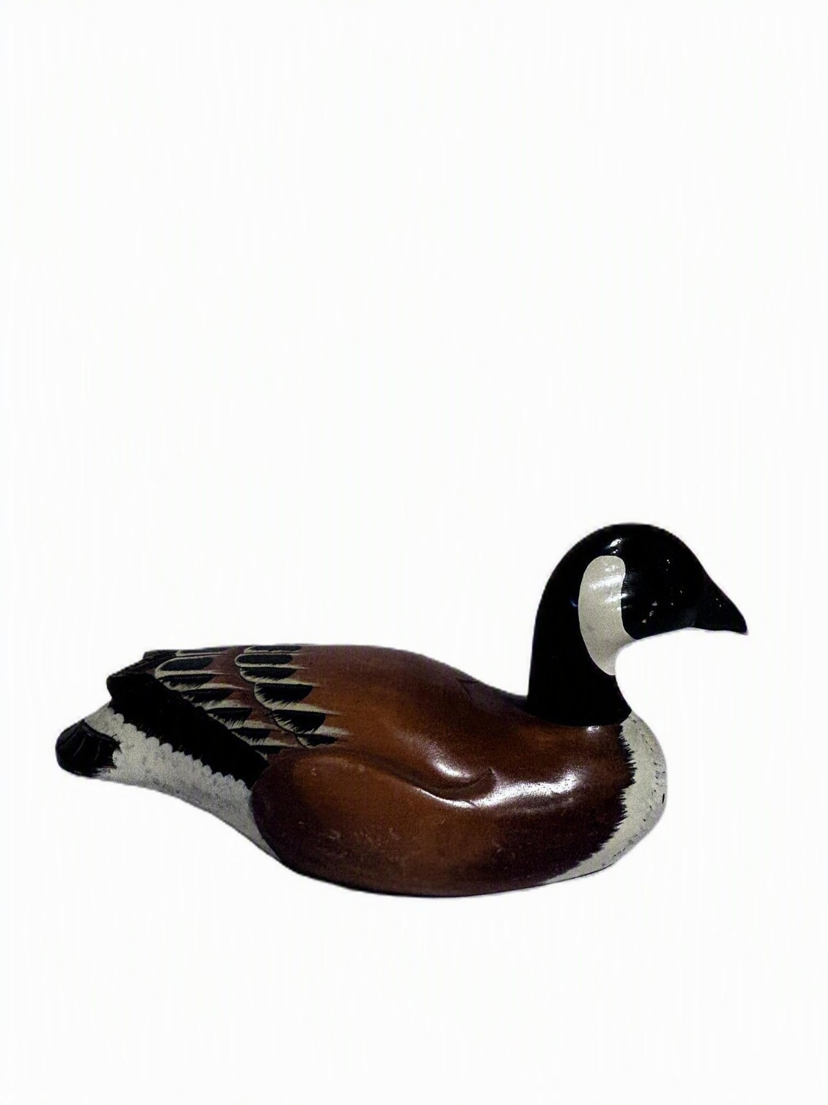 vintage wooden carved hand painted Canadian Goose Decoy