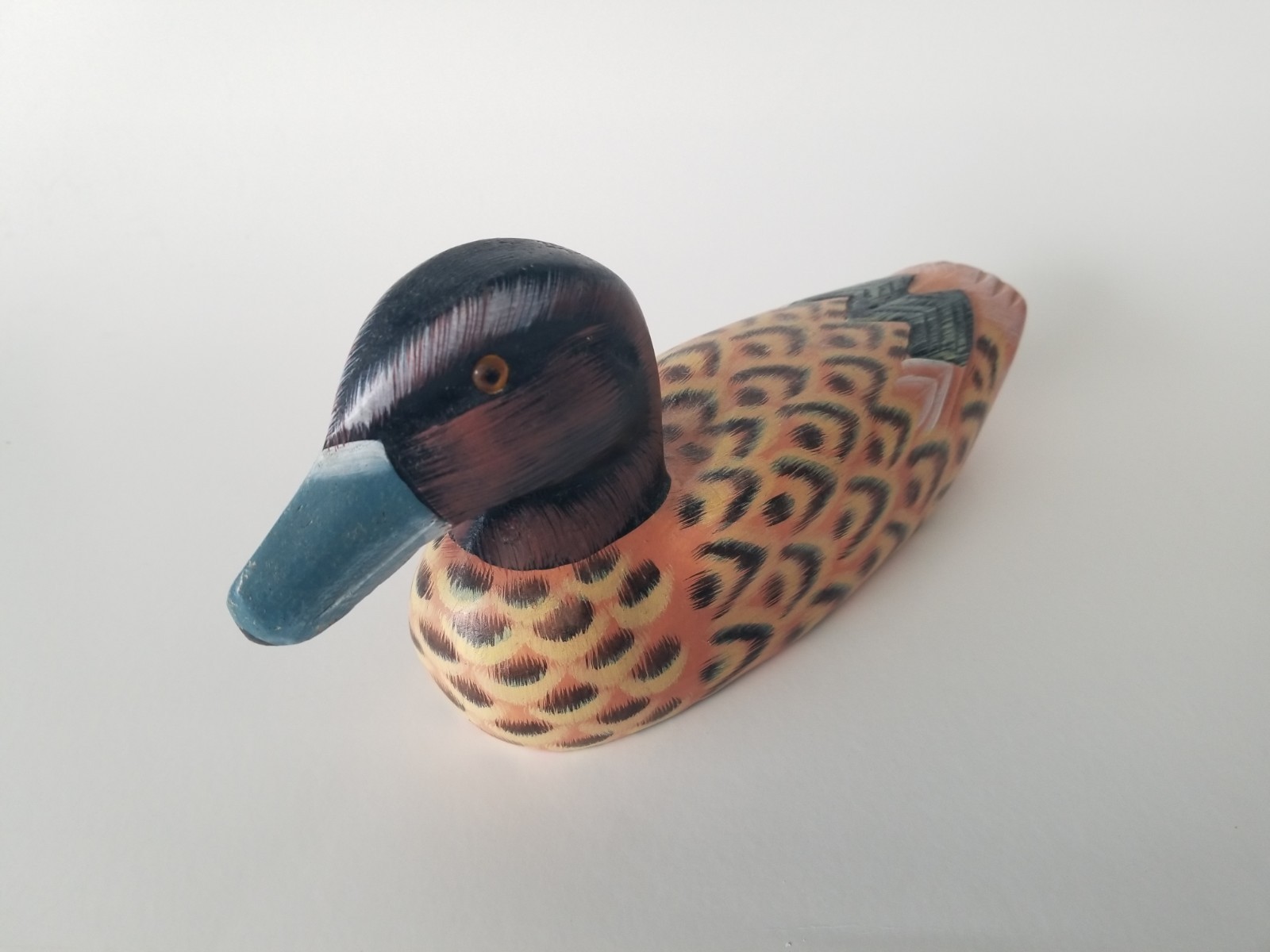 Vintage Hand Carved Hand Painted Wooden 10” Folk Art