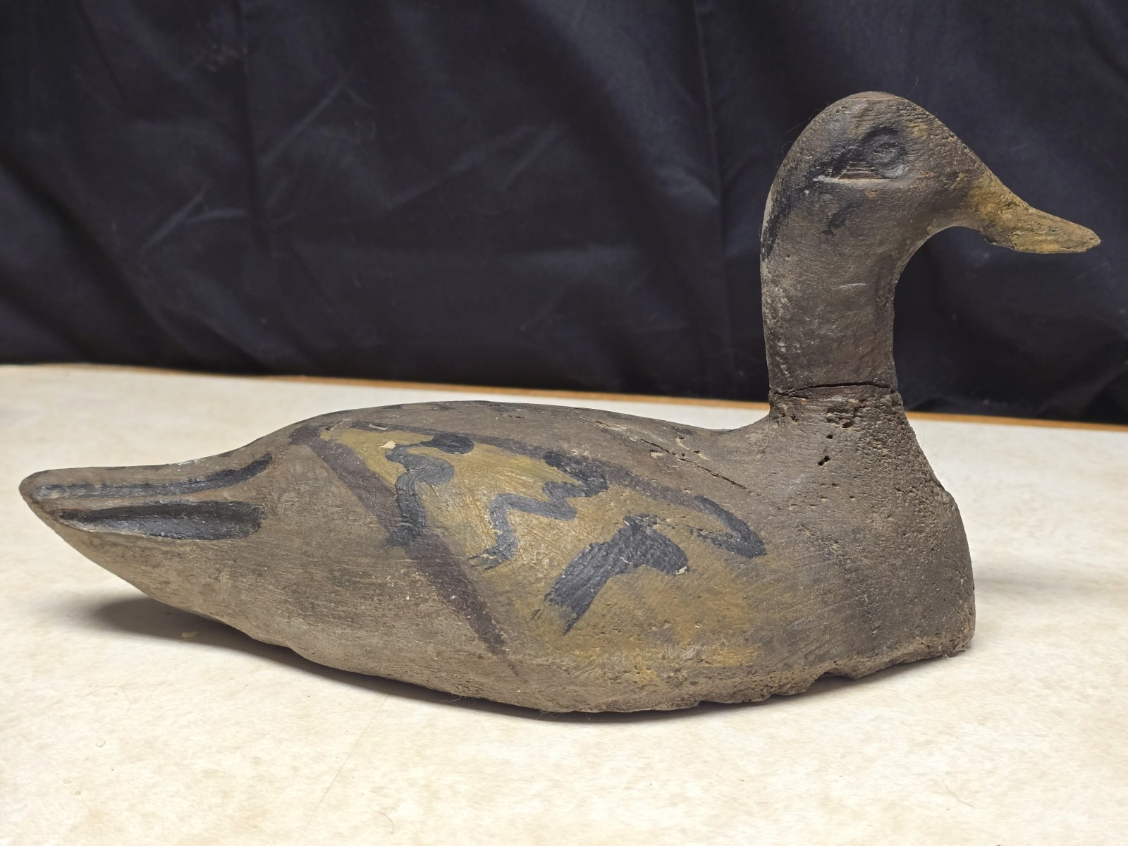 Antique German Folk Art Duck Decoy Hand Made 5 3/4″ x 11 1/2″ x 5″